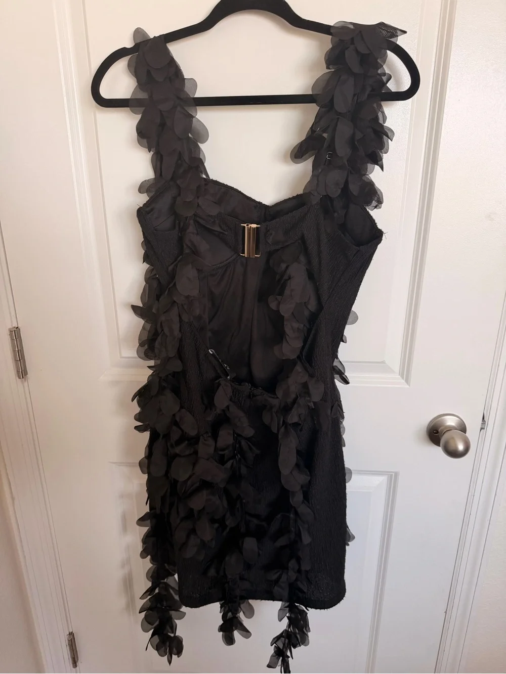 Akira Cover Girl Mini Dress w Floral Appliqués XL